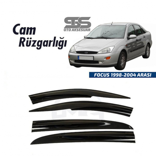Cam Rüzgarlığı Ford FOCUS 1 1998–2004 Arası Mügen Tip Piano Black ürün görseli 1