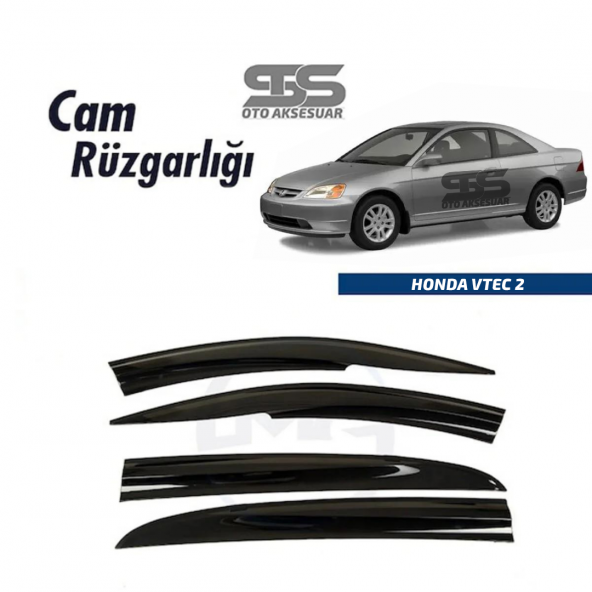 Cam Rüzgarlığı HONDA V-TEC 2 2001-2006 Arası Mügen Tip Piano Black ürün görseli 1