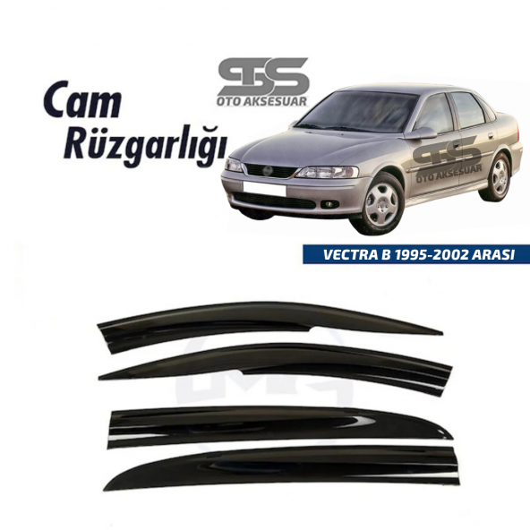 Cam Rüzgarlığı Opel Vectra B 1995-2002 Arası Mügen Tip Piano Black ürün görseli 1