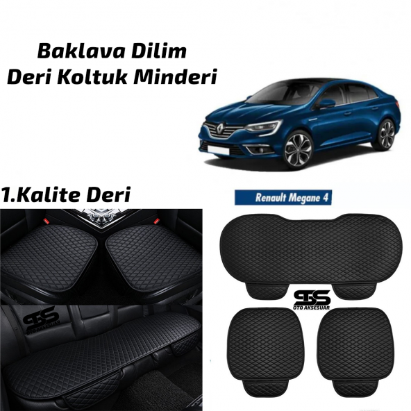 Renault Megane 4 Siyah Deri Oto Koltuk Minderi ürün görseli 1