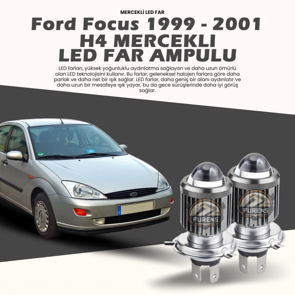 Ford Focus 1999-2001 Mercek Led Xenon Uzun - Kısa Çift Renk ürün görseli 1