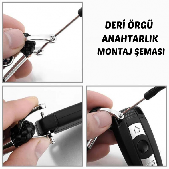 Nissan Gerçek Deri Örgü Anahtarlık - Resim 6