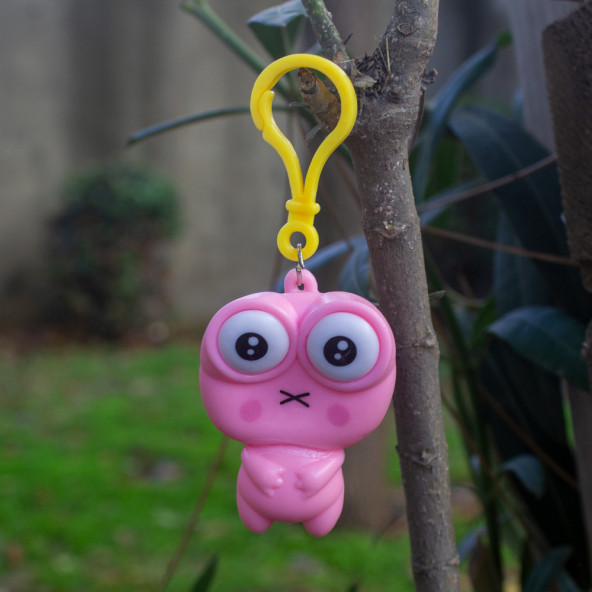 Anahtarlık Sevimli Emoji Göz Anahtarlık Pembe ürün görseli 1
