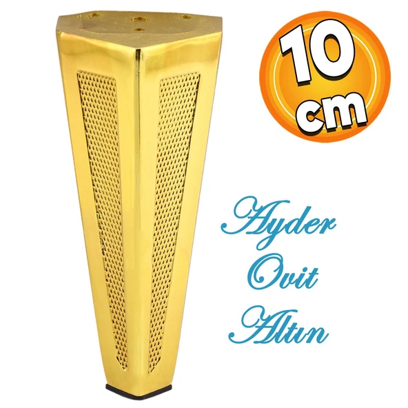 Ovit Koltuk Baza Puf Sehpa Tv Ünite Masa Mobilya Ayağı Ayakları Metal Ayakları 14 Cm Altın ürün görseli 1