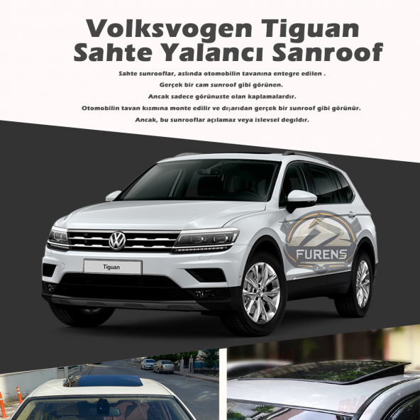Wv Tiguan Parlak Siyah Yalancı Çakma Sahte Sunroof ürün görseli 1