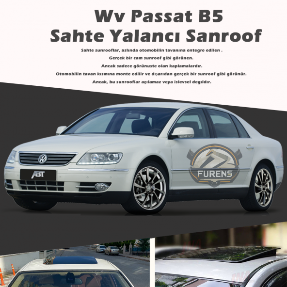 Volksvogen Passat B5 Parlak Siyah Yalancı Çakma Sahte Sunroof ürün görseli 1