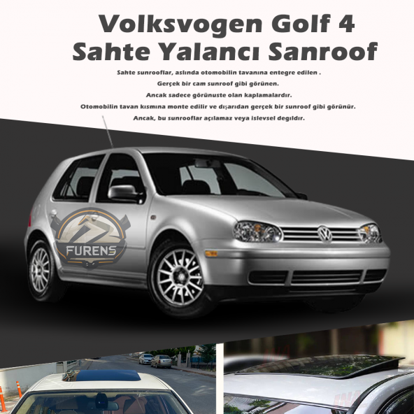 Volksvogen Golf 4 Parlak Siyah Yalancı Çakma Sahte Sunroof ürün görseli 1