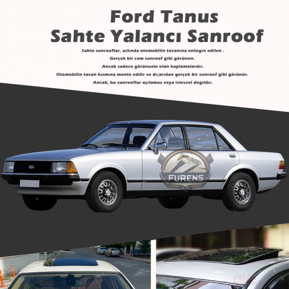 Ford Tanus Parlak Siyah Yalancı Çakma Sahte Sunroof ürün görseli 1