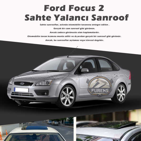 Ford Focus 2 Parlak Siyah Yalancı Çakma Sahte Sunroof ürün görseli 1