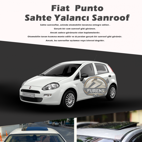 Fiat Punto Parlak Siyah Yalancı Çakma Sahte Sunroof ürün görseli 1