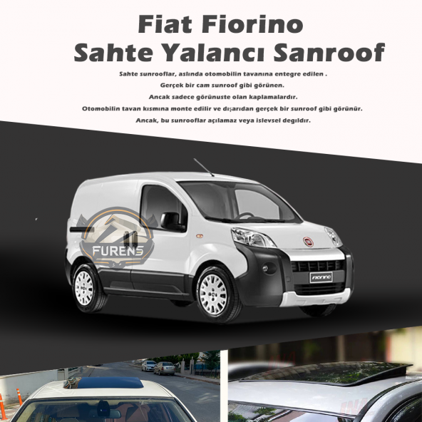 Fiat Fiorino Parlak Siyah Yalancı Çakma Sahte Sunroof ürün görseli 1