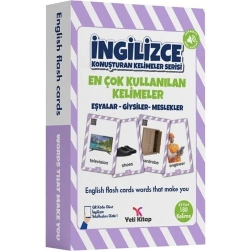 İNGİLİZCE ÇOK KULLANILAN KELİMELER KARTLARI  YETİ KİTAP ürün görseli 1