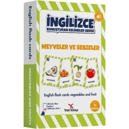 İNGİLİZCE MEYVELER SEBZELER KELİME KARTLARI  YETİ KİTAP ürün görseli 1