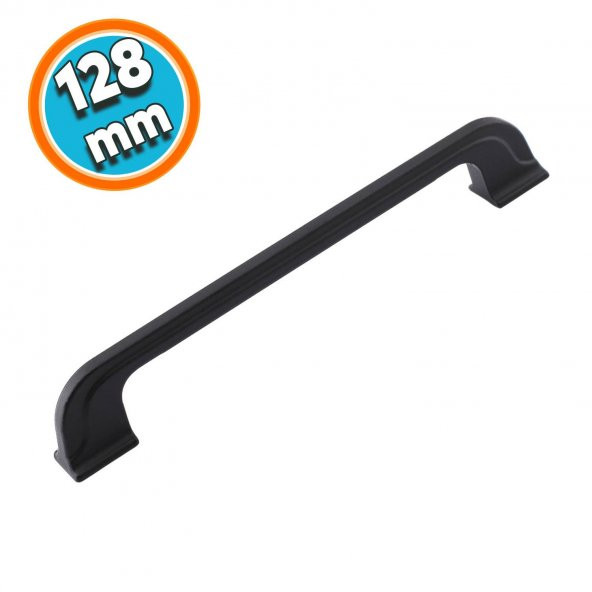 Mobilya Banyo Mutfak Dolabı Çekmece Dolap Kapak Kulpu 128 mm Kulbu Siyah Metal Kulp ürün görseli 1