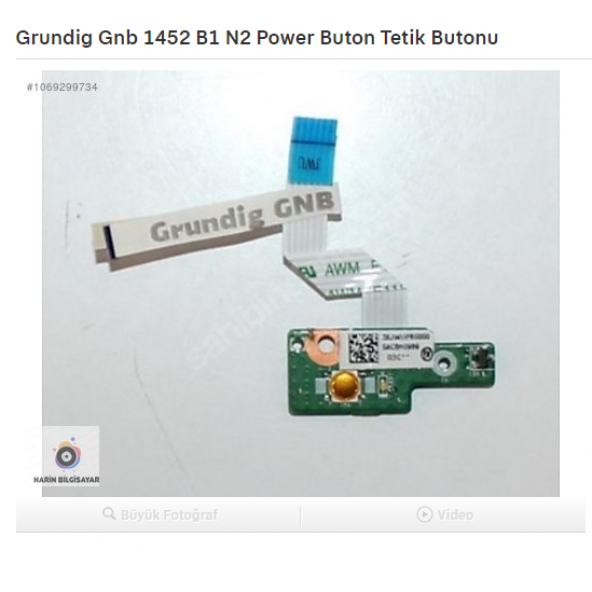 Grundig Gnb 1452 B1 N2 Power Buton Tetik Butonu ürün görseli 1