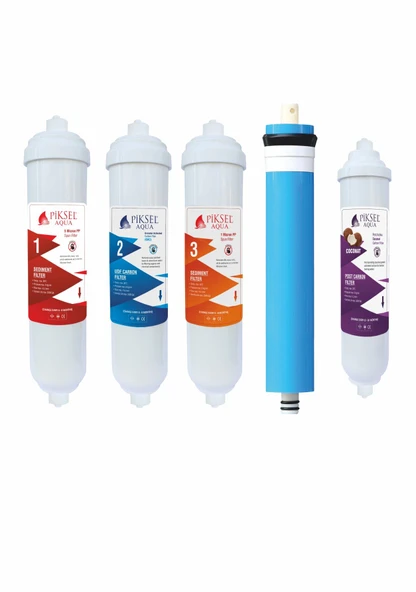 Piksel Aqua 5 Aşamalı RO Membranlı Su Arıtma Cihazı Filtre Seti ürün görseli 1