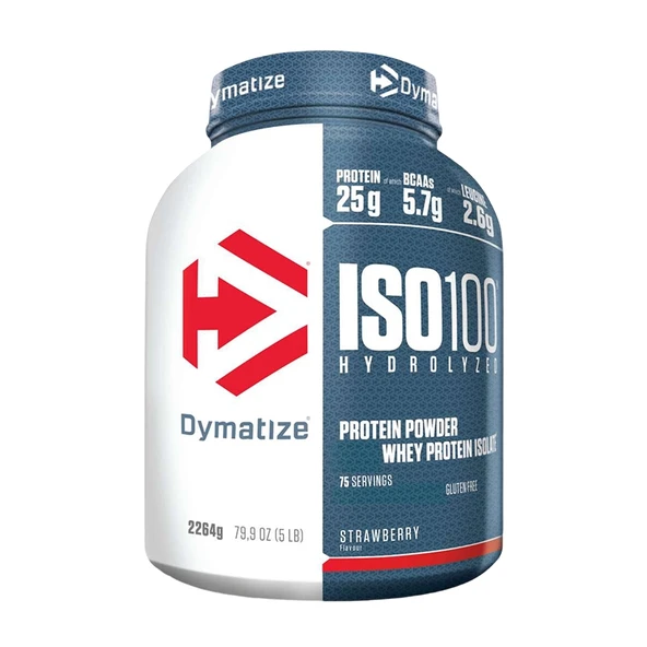 Dymatize ISO 100 Hydrolyzed Whey Protein Tozu 2264 gr Çilek Aromalı ürün görseli 1