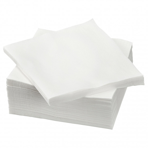 IKEA 70 Adet Eterısk  Şık Sunum, Davet, Yılbaşı Özel Tasarım Peçete Beyaz Renk 33 X 33 cm Peçete ürün görseli 1