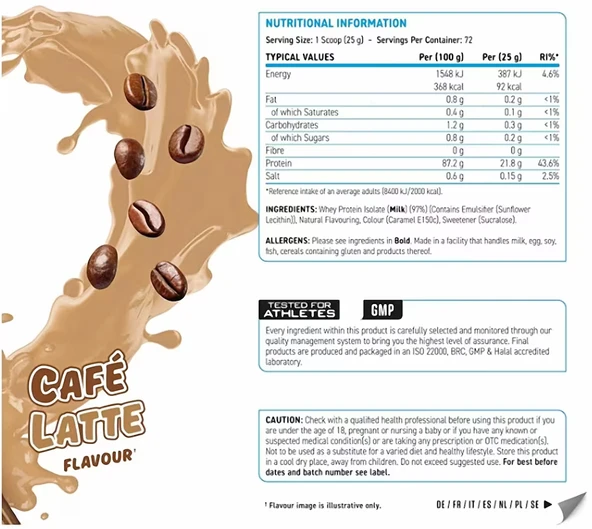 Applied Nutrition İSO-XP Whey Protein Isolate 1800 gr Cafe Latte - Resim 3