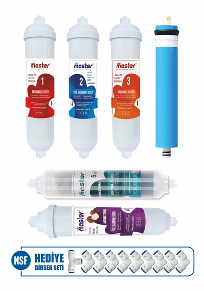Master 12 Aşamalı RO Membranlı Su Arıtma Cihazı Filtre Seti ürün görseli 1