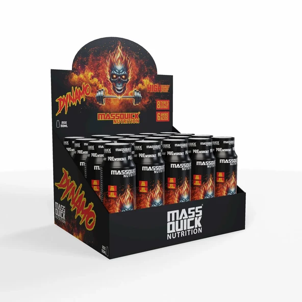 MassQuick Dynamo Pre-Workout 50 ml x 20 Shot  Vişne Aromalı ürün görseli 1