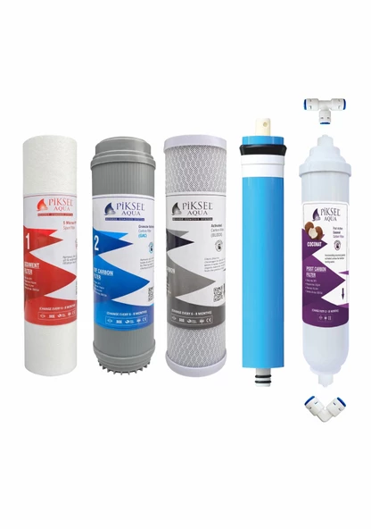 Piksel Aqua 5 Aşamalı AÇIK KASA Su Arıtma Cihazı Filtre Seti ürün görseli 1