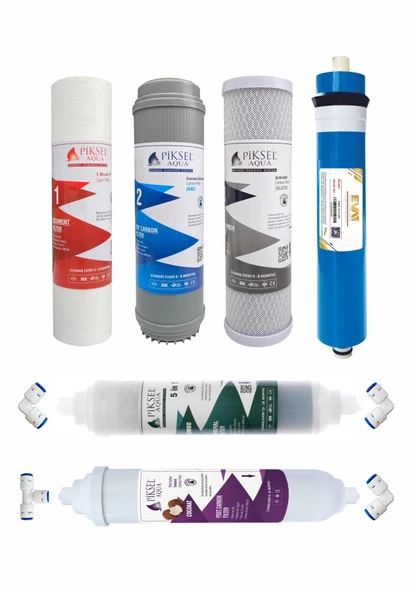 Piksel Aqua 10 Aşamalı EVA Membranlı Açık Kasa Filtre Seti ürün görseli 1