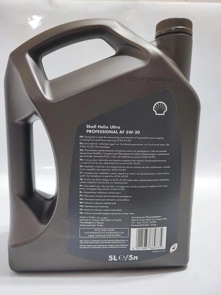 Shell Helix Ultra Pro AF 5W-30 5 lt Motor Yağı - Resim 3