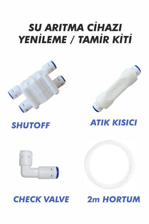 Su Arıtma Cihazı Yenileme Tamir Kiti Shutoff Chekvalf Atık Kısıcı ürün görseli 1
