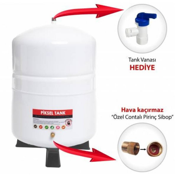 Su Arıtma Cihazı Tankı 12 Litre (3.2 Galon) Çelik Tank ürün görseli 1