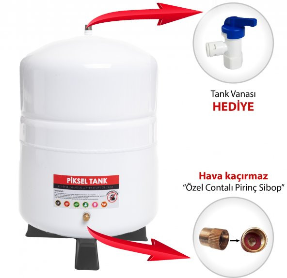 Su Arıtma Cihazı Tankı 2.2 Galon 8 Litre Metal Tank ürün görseli 1