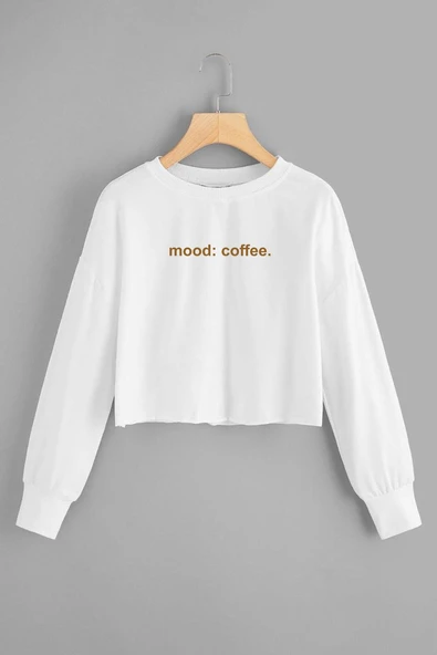 Mood Coffee. Crop Sweatshirt ürün görseli 1