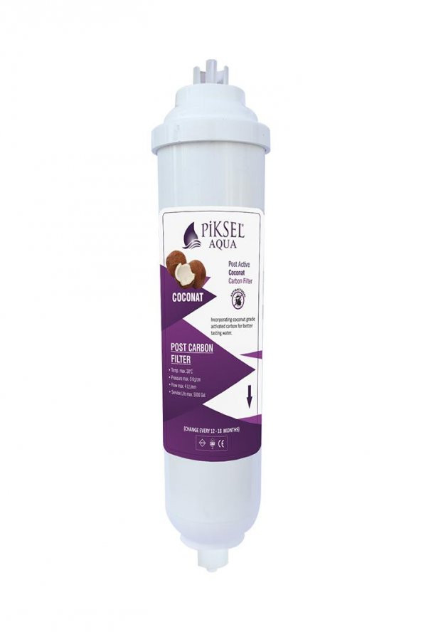 Piksel Aqua Su Arıtma Cihazı Tatlandırıcı Coconut Bazlı Post Carbon Filtre ürün görseli 1