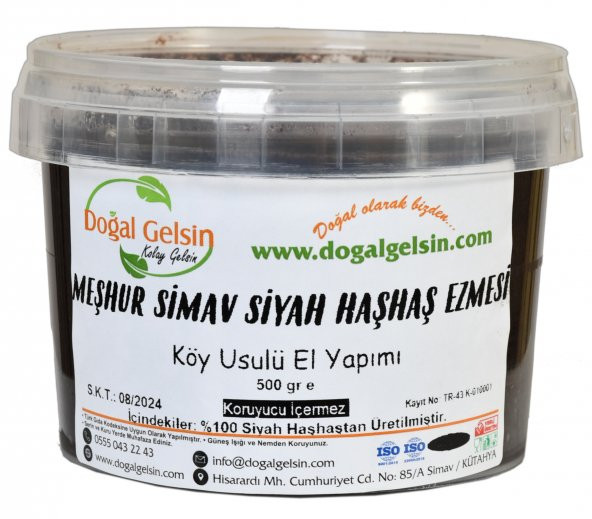 Doğal Gelsin Meşhur Simav Siyah Haşhaş Ezmesi - 500 gr ürün görseli 1