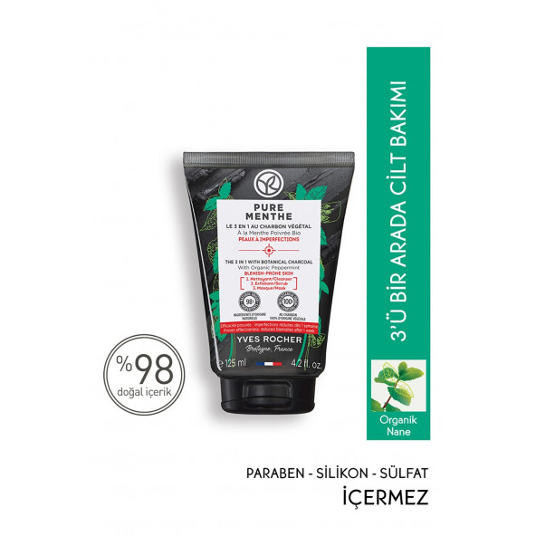 YVES ROCHER Akneye Eğilimli Ciltler Için Peeling Etkili Prebiyotik Yüz Yıkama Jeli ürün görseli 1