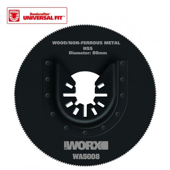 WORX WA5008 Çok Amaçlı Raspalama Makinası İçin 80mm 360˚ Metal, Ahşap, Fiberglas, PVC Universal Kesme Bıçağı ürün görseli 1