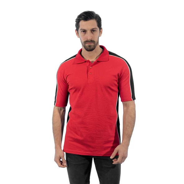 Şensel, Polo Yaka Tişört, Kırmızı-Siyah -136E2379- Tshirt ürün görseli 1