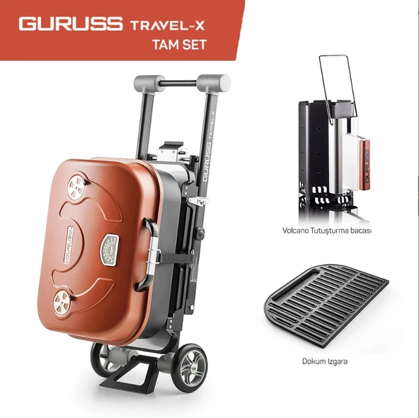 Travel-x Taşınabilir Mangal Tam Set Oksit Kırmızı ürün görseli 1