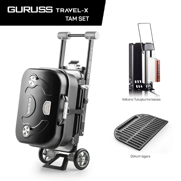 Travel-x Taşınabilir Mangal Tam Set Siyah ürün görseli 1