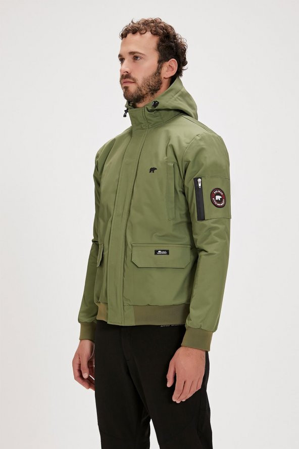 BAD BEAR SWEAT BOMBER JACKET - Resim 3