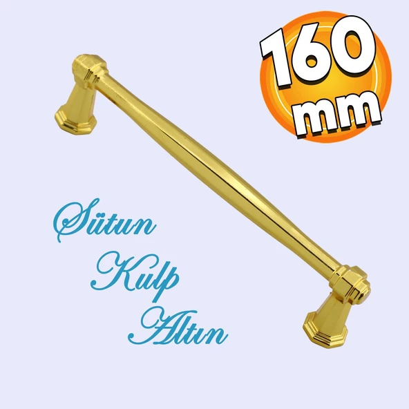 Sütun Mobilya Mutfak Dolabı Çekmece Dolap Kapak Kulpu Düz Metal Kulpları Kulbu Kulpu 160 Mm Altın ürün görseli 1
