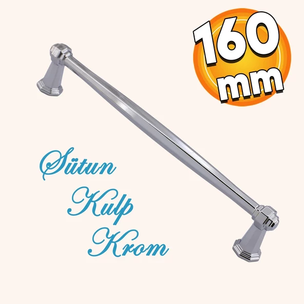Sütun Mobilya Mutfak Dolabı Çekmece Dolap Kapak Kulpu Düz Metal Kulp Kulbu Kulpu 160 Mm Krom ürün görseli 1