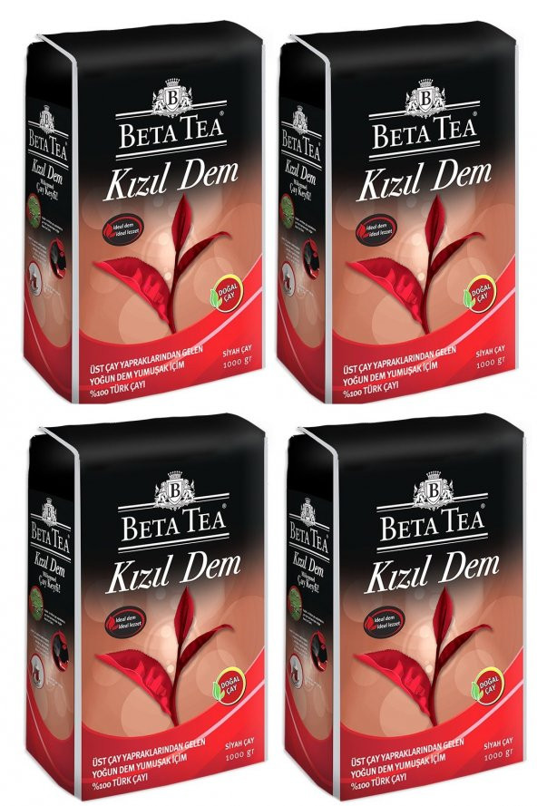 Beta Tea Kızıl Dem Siyah Çay 4x1 Kg ürün görseli 1