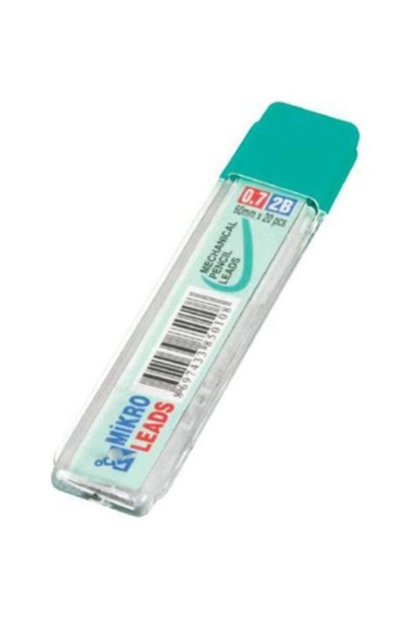 Kalem Ucu 2B 0,7 mm 6 Adet Mekanik Uçlu Otomatik Kurşun Kalem Ucu 2B 60mm x 0,7mm Siyah Mikro Uç Kısa - Resim 3