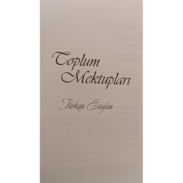 Toplum Mektupları Türkan Saylan - Resim 2