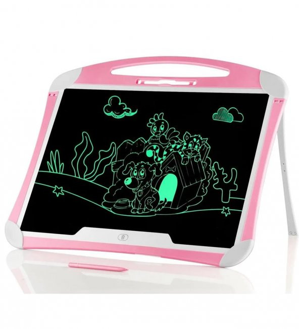 20 Inch, Kalemli LCD Dijital Çizim-Eğitim Yazı Tableti, Dijital Çizim Pedi-20 inç, Pembe ürün görseli 1