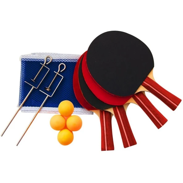 Delta Masa Tenisi 4 Raket + 4 Top + Ağ Demir ürün görseli 1