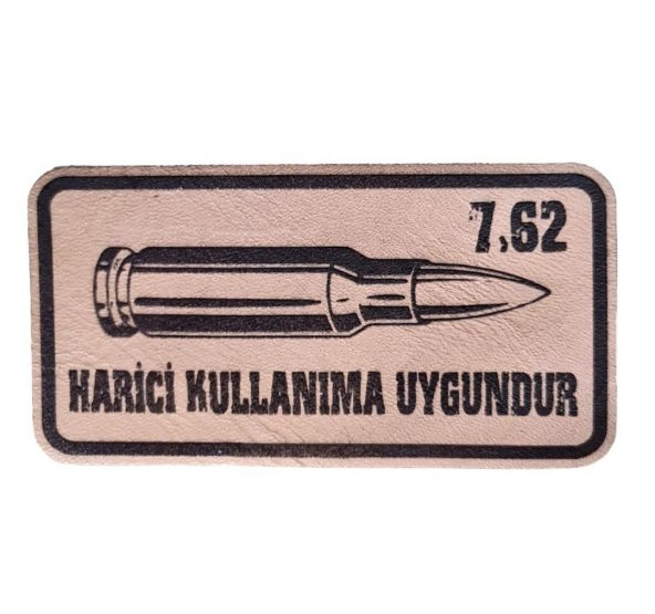 7,62 Harici Kullanıma Uygundur Deri PEÇ  -Arma - Leather Patch ürün görseli 1