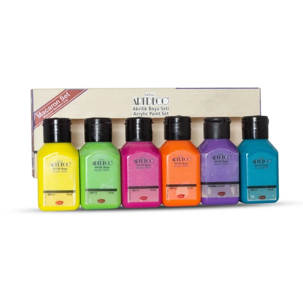 Artdeco Akrilik Boya 6x75ml Set - Makaron Renkler ürün görseli 1