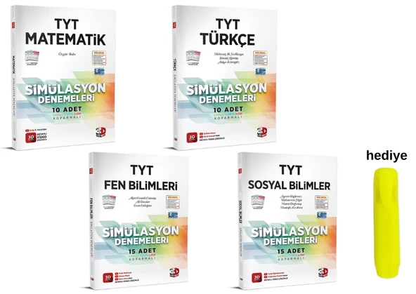 3D Yayınları Tyt Matematik Fen Türkçe Sosyal Simülasyon Deneme Seti ürün görseli 1